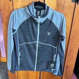 Dare2b Women's Charcoal and Light Gray Hooded Fleece Zip Jacket